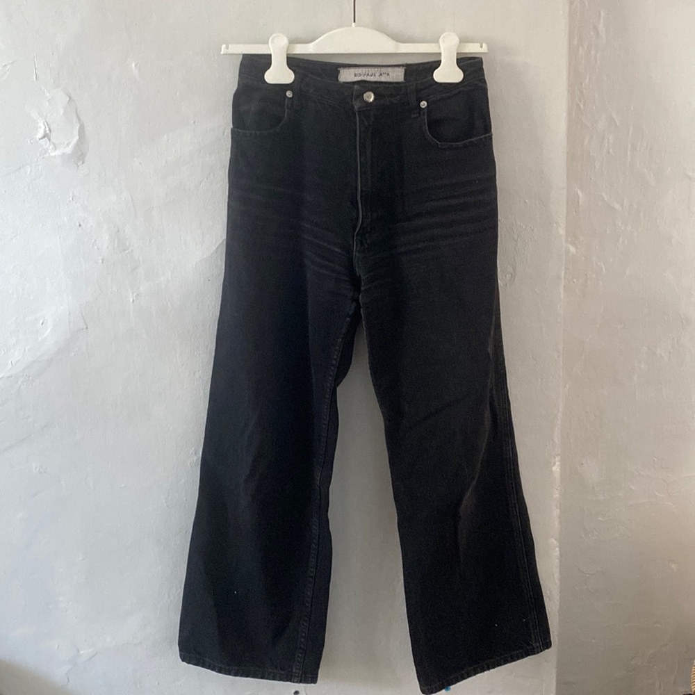 Black Eckhaus Latta straight leg high waist Jean